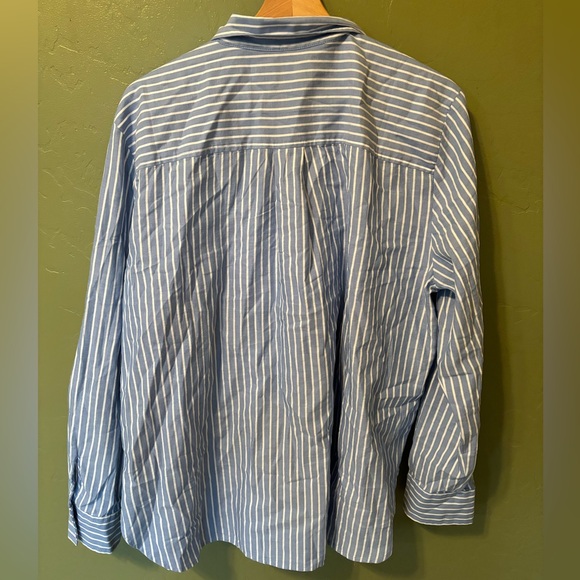 Loft Blue And White Striped Shirt - Picture 2 of 3